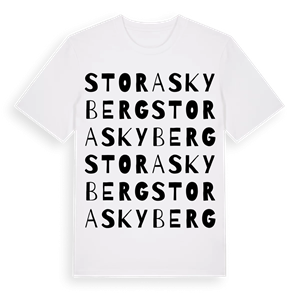Stora Skyberg ordlek t-shirt – ekologisk bomull t-shirt från Pinshirt