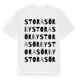 White t-shirt med Stora Sörby ordlek t-shirt