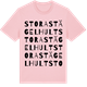 Pink Cotton t-shirt med Stora Stägelhult ordlek t-shirt