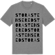 Mid Heather Gray t-shirt med Stora Stensered ordlek t-shirt