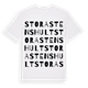 White t-shirt med Stora Stenshult ordlek t-shirt