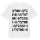 White t-shirt med Stora Stenshult ordlek t-shirt