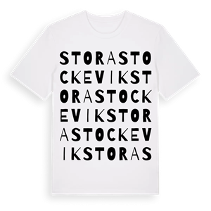 Stora Stockevik ordlek t-shirt – ekologisk bomull t-shirt från Pinshirt