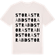Vintage White t-shirt med Stora Strand ordlek t-shirt