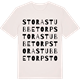 Vintage White t-shirt med Stora Stubbetorp ordlek t-shirt