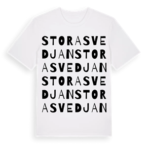 Stora Svedjan ordlek t-shirt – ekologisk bomull t-shirt från Pinshirt