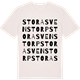 Vintage White t-shirt med Stora Svenstorp ordlek t-shirt