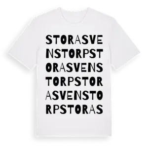 Stora Svenstorp ordlek t-shirt – ekologisk bomull t-shirt från Pinshirt