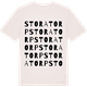 Vintage White t-shirt med Stora Torp ordlek t-shirt