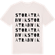 Vintage White t-shirt med Stora Tranvik ordlek t-shirt