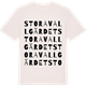 Vintage White t-shirt med Stora Vallgärdet ordlek t-shirt