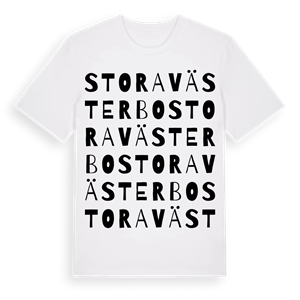 Stora Västerbo ordlek t-shirt – ekologisk bomull t-shirt från Pinshirt