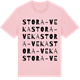 Pink Cotton t-shirt med Stora-Veka ordlek t-shirt