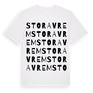 Stora Vrem ordlek t-shirt – ekologisk bomull t-shirt från Pinshirt