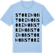Blue Soul t-shirt med Store Mon ordlek t-shirt