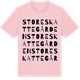 Pink Cotton t-shirt med Store Skattegården ordlek t-shirt