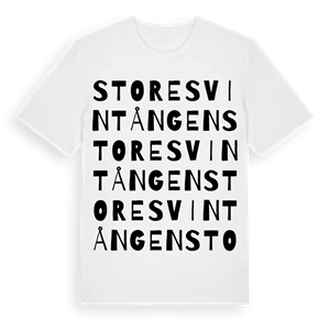 Store Svintången ordlek t-shirt – ekologisk bomull t-shirt från Pinshirt