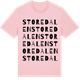 Pink Cotton t-shirt med Storedalen ordlek t-shirt