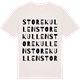 Vintage White t-shirt med Storekullen ordlek t-shirt