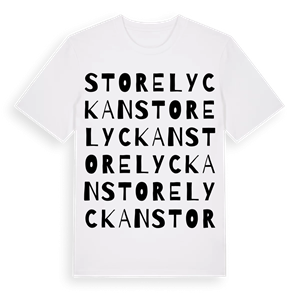 Storelyckan ordlek t-shirt – ekologisk bomull t-shirt från Pinshirt