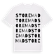 White t-shirt med Storemad ordlek t-shirt