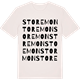 Vintage White t-shirt med Storemon ordlek t-shirt