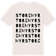 Vintage White t-shirt med Storemyr ordlek t-shirt