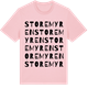 Pink Cotton t-shirt med Storemyren ordlek t-shirt