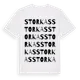 White t-shirt med Storkas ordlek t-shirt