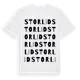 White t-shirt med Storlid ordlek t-shirt