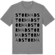Mid Heather Gray t-shirt med Stormad ordlek t-shirt