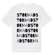White t-shirt med Stormad ordlek t-shirt