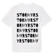 White t-shirt med Stormyr ordlek t-shirt