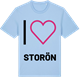 Blue Soul t-shirt med Jag älskar Storön t-shirt stort tryck