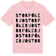 Pink Cotton t-shirt med Storpökerud ordlek t-shirt