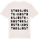 Vintage White t-shirt med Storsjöstrand ordlek t-shirt