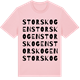 Pink Cotton t-shirt med Storskogen ordlek t-shirt