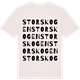 Vintage White t-shirt med Storskogen ordlek t-shirt