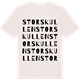 Vintage White t-shirt med Storskullen ordlek t-shirt