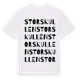 White t-shirt med Storskullen ordlek t-shirt