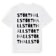 White t-shirt med Störthall ordlek t-shirt
