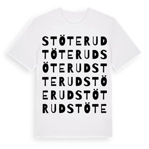 Stöterud ordlek t-shirt – ekologisk bomull t-shirt från Pinshirt