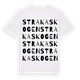 White t-shirt med Strakaskogen ordlek t-shirt