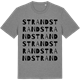 Mid Heather Gray t-shirt med Strand ordlek t-shirt