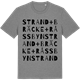 Mid Heather Gray t-shirt med Strand + Bräcke+Råssbyn ordlek t-shirt