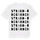 White t-shirt med Strand-Ödegården ordlek t-shirt
