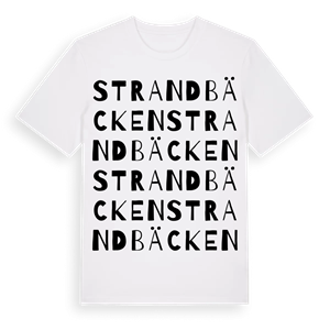 Strandbäcken ordlek t-shirt – ekologisk bomull t-shirt från Pinshirt