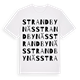 White t-shirt med Strandbynäs ordlek t-shirt