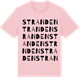 Pink Cotton t-shirt med Stranden ordlek t-shirt