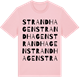 Pink Cotton t-shirt med Strandhagen ordlek t-shirt